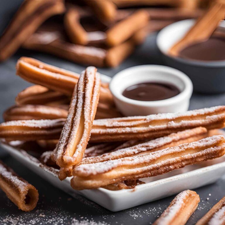 Cinnamon Sugar Churros With Chocolate Sauce